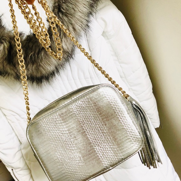 SOLD⚡️VICTORIA’S SECRET⚡️Metallic Tassel Crossbody Bag - Picture 4 of 11